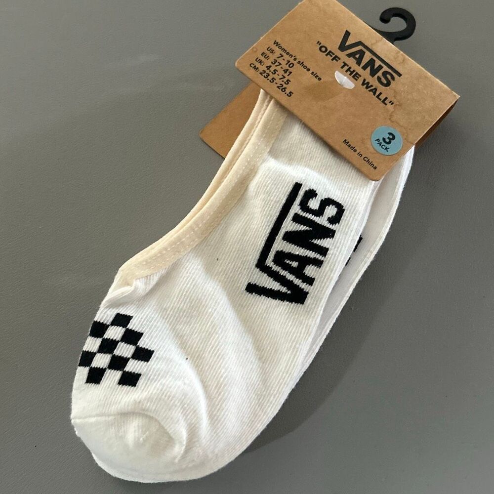 VANS 3 Pack No Show Socks NWT